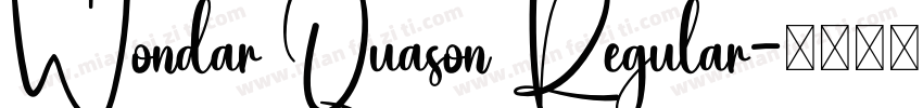 Wondar Quason Regular字体转换